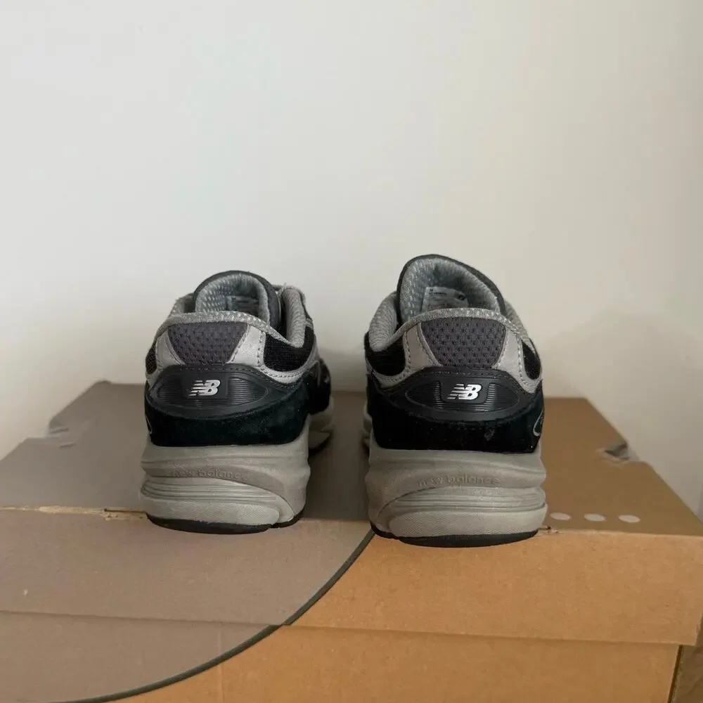 New Balance 990 V6 Grey/Black Kids Sneakers - SZ 2 Y - Picture 12 of 15